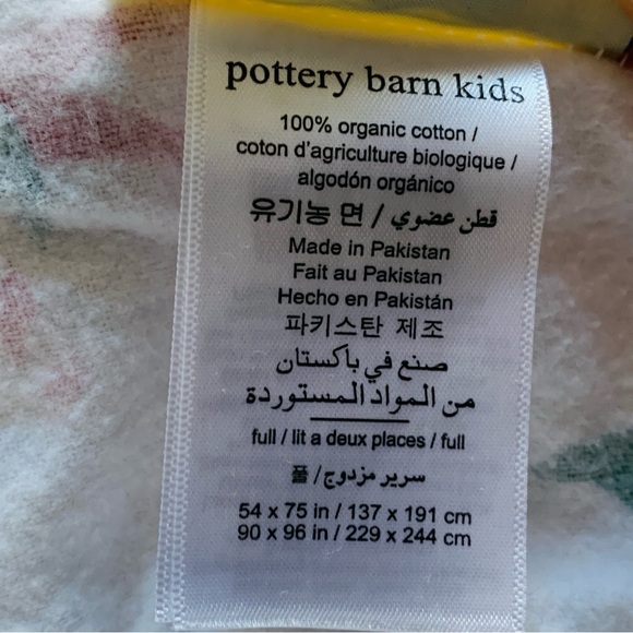 Pottery Barn Kids Elf Sheet Set Organic Cotton Size Full 4 Piece Set - Picture 8 of 10